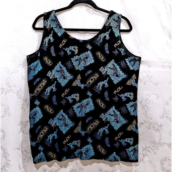 Vintage Hopi Motif Kokopelli Set Cardigan Top Slinky L/XL Southwestern 80s 90s - Picture 5 of 9